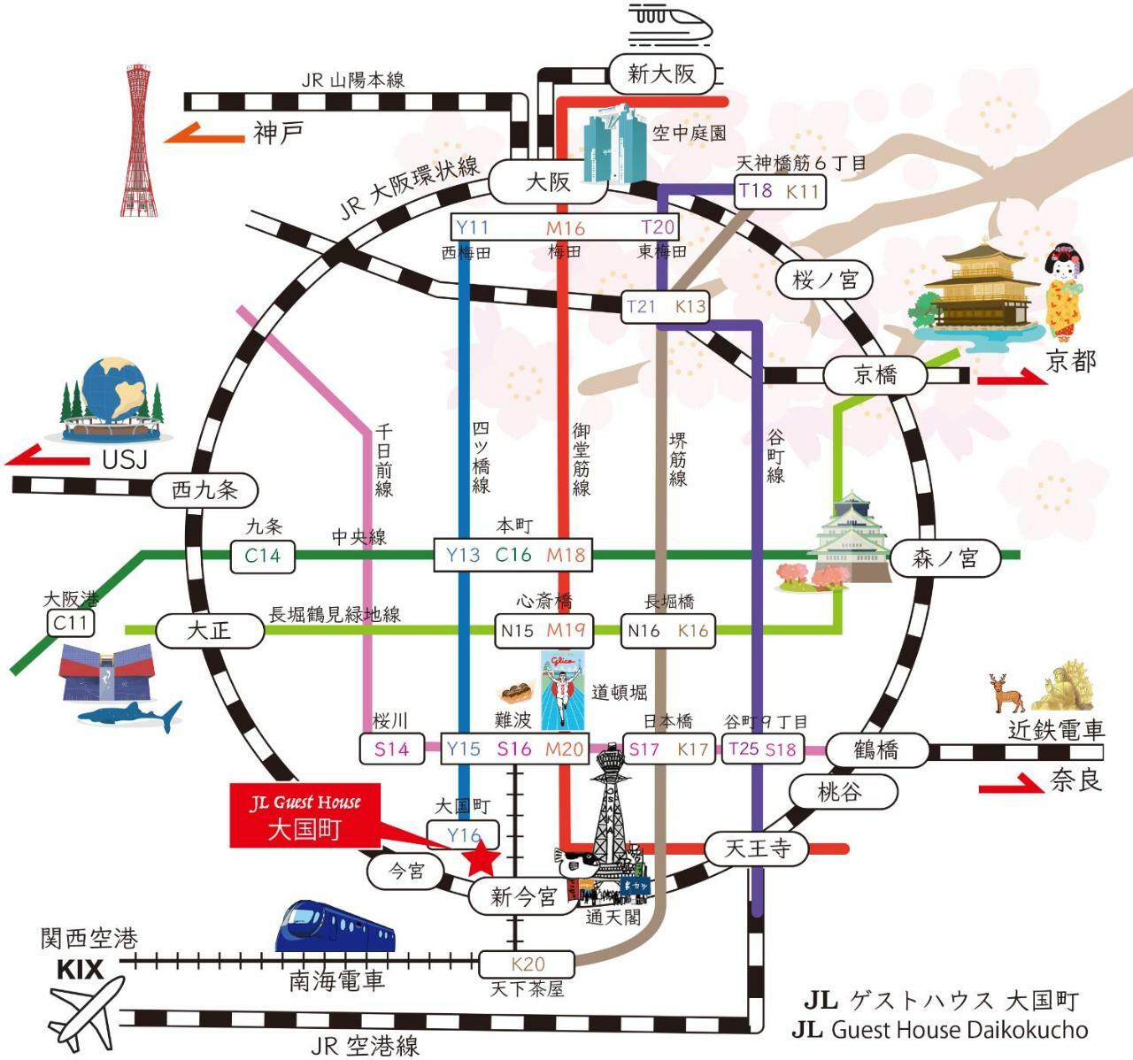 Jl Guesthouse Daikokucho 大阪 外观 照片